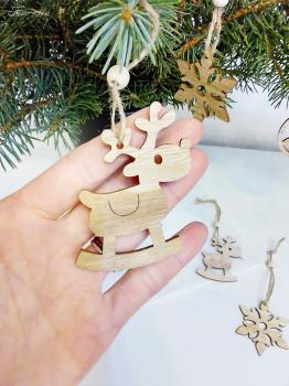 Christbaumschmuck Holzanhänger-Set